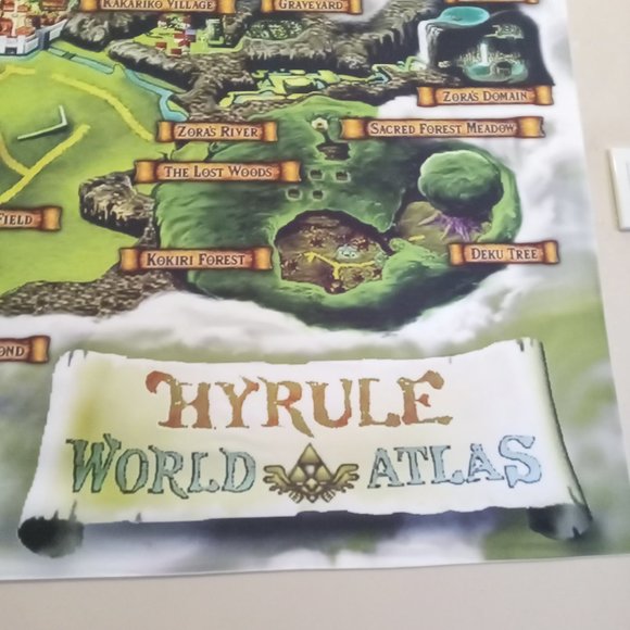 3x5 foot Zelda 64 Ocarina of Time map banner Link Nintendo 64 tapestry flag OoT - Picture 8 of 11